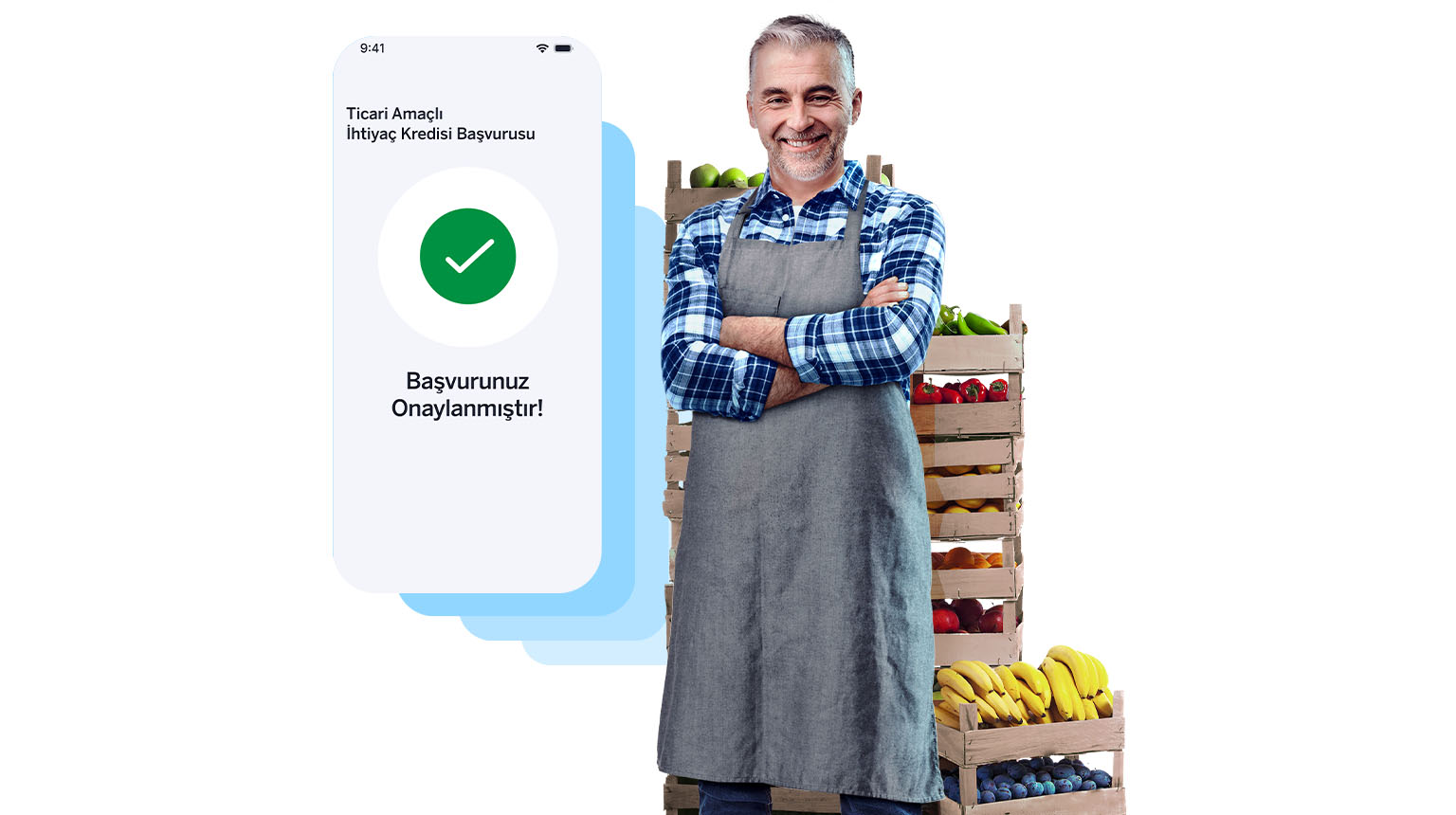 Esnaf ve KOBİ müşterilerimize özel, %3,49’dan başlayan faiz ve 36 aya varan vadelerle ticari amaçlı ihtiyaç kredisi Garanti BBVA Mobil ve İnternet’te!